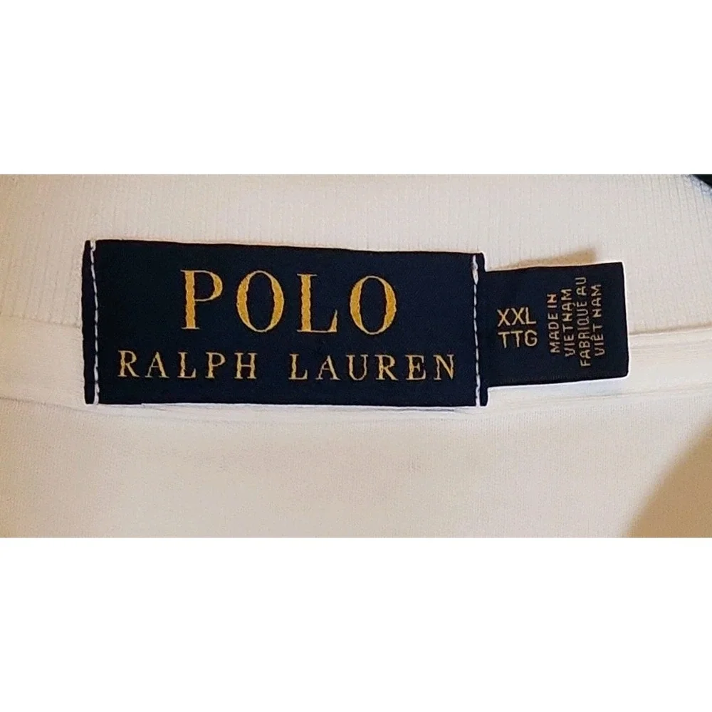 Polo Ralph Lauren Men's XXL Big & Tall White Polo Shirt Short Sleeve Logo
